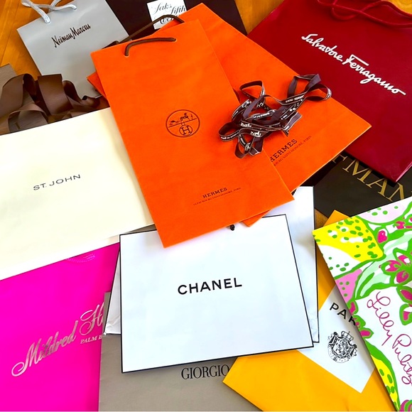 Hermes Handbags - 19 shopping bags including Hermes, Chanel, Ferragamo, Tiffany & Co.